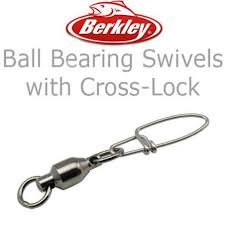 Berkley Ball Bearing Cross Lok Snap Svirvler Size 12 FISKERI SIE