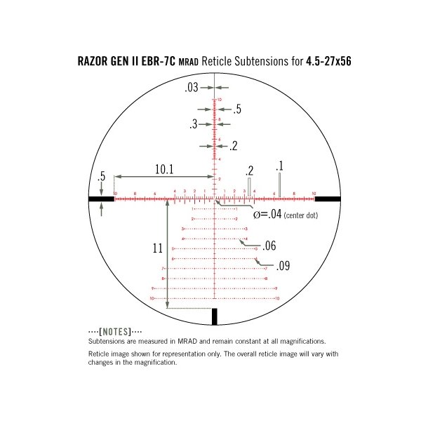 Vortex Razor HD GEN II 4.5-27 x 56 FFP EBR-7C (MRAD)