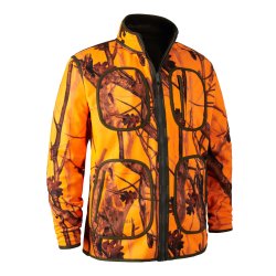 Deerhunter Gamekeeper Bonded Fleecejakke - vendbar GH Camo/orange og Grn