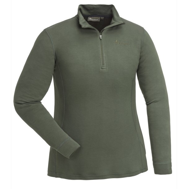 Pinewood ABISKO MERINO BASE LAYER HALF ZIP dame