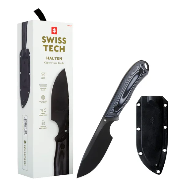 SwissTech Halten Dolk m. Skede | 7cm 