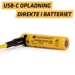 Suprabeam 18650 Genopladeligt Batteri 3000mAh
