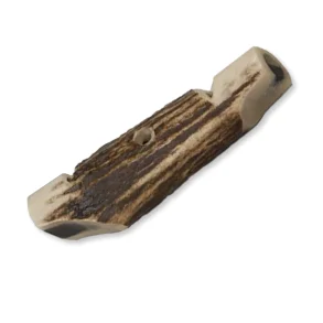 Dobbelt Hundefljte i kronhjort horn  7 cm