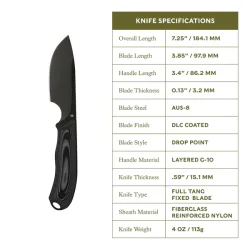 SwissTech Halten Dolk m. Skede | 7cm 