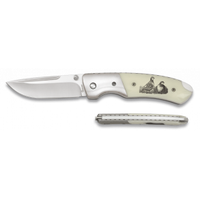 Albainox Foldekniv | Ivory - Agerh�ns | 8cm