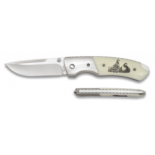Albainox Foldekniv | Ivory - Agerh�ns | 8cm