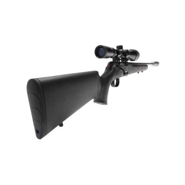 CZ 457 Synthetic salonriffel med vekselst 22LR & 17HMR-kikkert og lyddmper