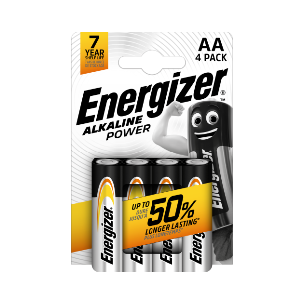 Energizer AA 4-pack Alkaline Batterier