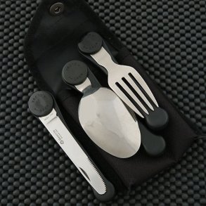 Maserin Picnicst - Kniv, gaffel & ske m/ etui