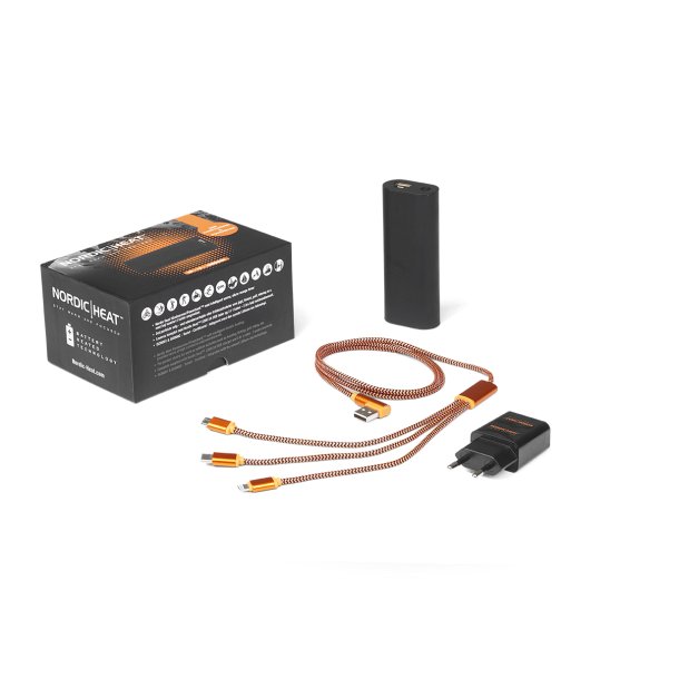 Nordic Heat Hndvarmer m/ Powerbank 5000mAh inkl. tilbehr