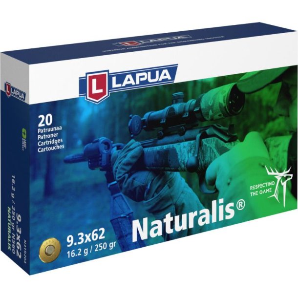 Lapua Naturalis 9,3x62 - 16,2Gram - 250grain - Blyfri 