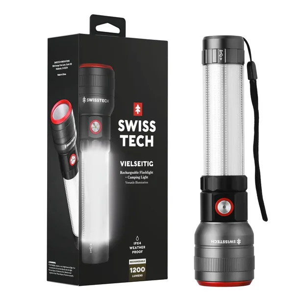SWISSTECH Vielseitig h�ndlygte med floodlight | 1200 Lumen