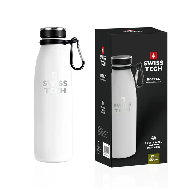 SwissTech Flaske | Hvid | 500ml 