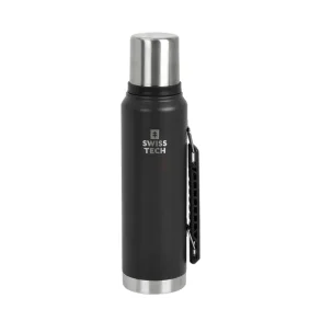 SwissTech Termokande m. kop | Sort | 1182ml 