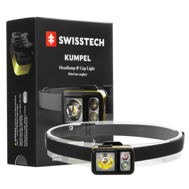 SwissTech Kumpel Pandelampe | R�d/Gr�n/Hvid | 400 Lumen