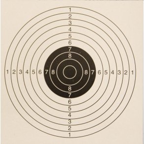 Skydeskiver i pap - Pakke a 100stk