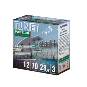 Tunet Passion Steel+ | 12/70 | 28gr. | Hagl 3 | 25stk