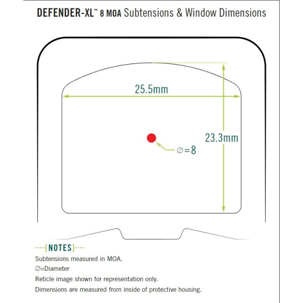 Vortex Defender-XL Rdpunkt sigte (8 MOA)