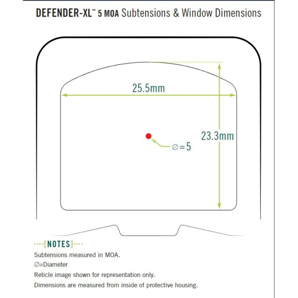 Vortex Defender-XL Rdpunkt sigte (5 MOA)