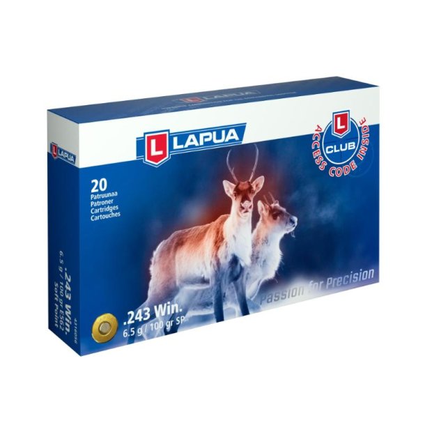 Lapua Soft Point 243W 6,5g /100graines