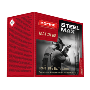Norma Steel Max Sport 8/28 i kaliber 12/70 - flugtskydningspatron