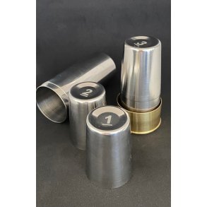 Snapsebgre, 8 stk nummereret i 