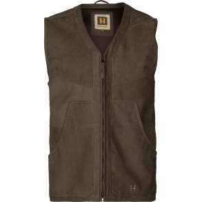 Hrkila Pro Hunter leather waistcoat Willow green