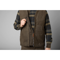 Hrkila Pro Hunter leather waistcoat Willow green