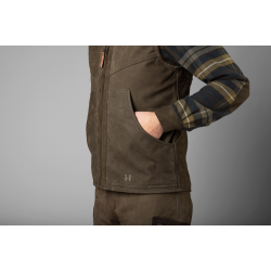Hrkila Pro Hunter leather waistcoat Willow green