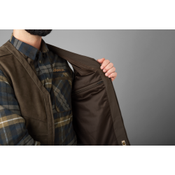 Hrkila Pro Hunter leather waistcoat Willow green
