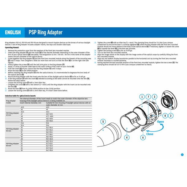 Pulsar PSP-56 Forward Ring Adapter