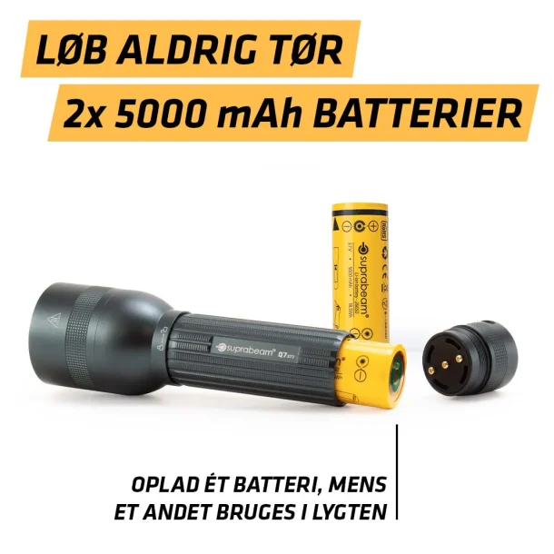 Suprabeam Q7xrs,4200 lm, taske med drejelig clip,