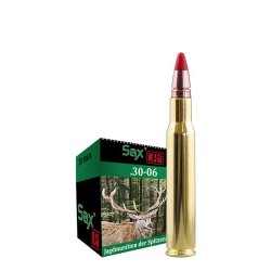 SAX Riffelpatroner KJG-SR Kaliber 30.06 med kobberkugle 8 gram 20 stk.