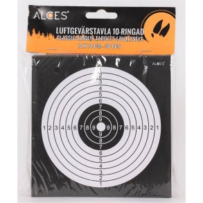 Alces skydeskiver 14x14cm officiel