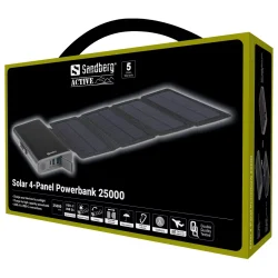 Sandberg Solar 4-Panel Powerbank 25000