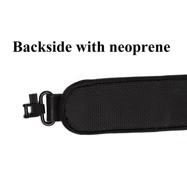 Mjoelner Hunting Riffelrem i gte lder Sort