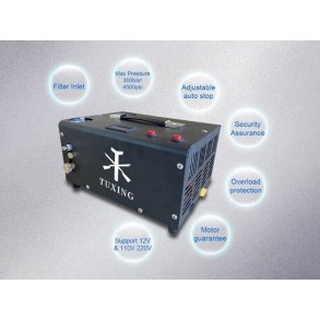 PCP Kompressor 300 Bar Til 12V/110V/220V med auto stop